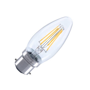 4.2W Warm White Non-Dimmable LED Decorative Filament Candle Bulb