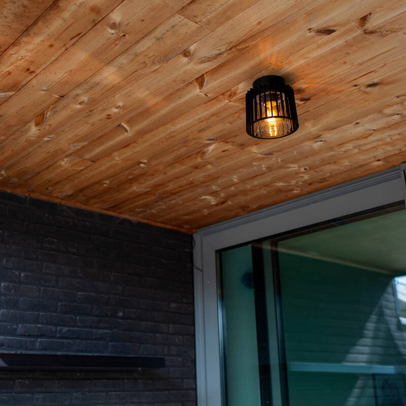 Image of Lutec Shyne Outdoor Porch Flush Ceiling Light