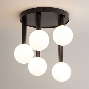 Edit Perla 5 Arm Semi-Flush Ceiling Light