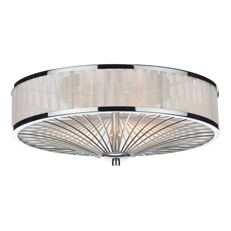 Image of Dar Oslo Flush Ceiling Light
