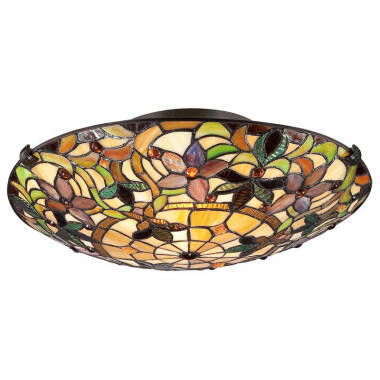 Image of Quoizel Tiffany Kami Flush Ceiling Light