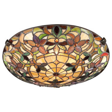 Image of Quoizel Tiffany Kami Flush Ceiling Light