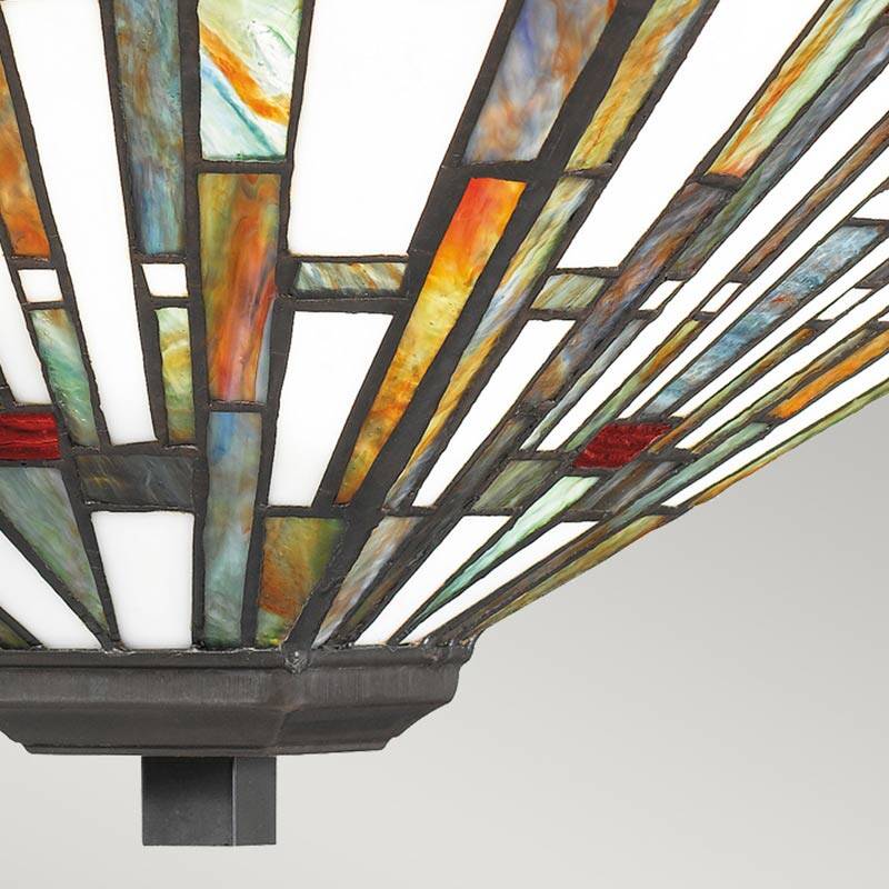 Image of Quoizel Maybeck 2 Light Tiffany Style Semi-Flush Ceiling Light