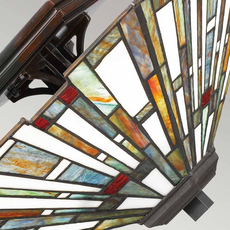 Image of Quoizel Maybeck 2 Light Tiffany Style Semi-Flush Ceiling Light