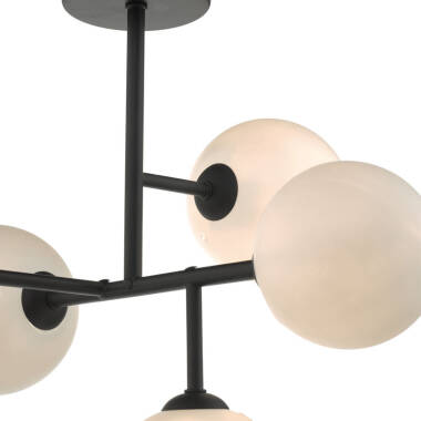 Image of Dar Euan 5 Arm Semi-Flush Ceiling Light
