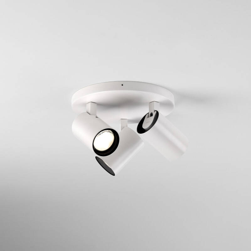 Image of Astro Aqua Bathroom 3 Light Round Ceiling Spotlight Plate