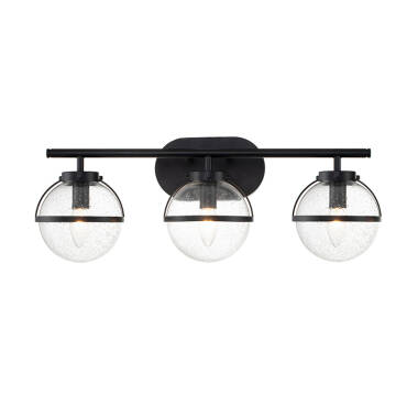 Hinkley Hollis 3 Light Bathroom Wall Light with Clear Seeded Glass