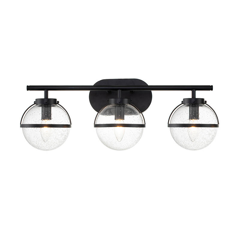 Image of Hinkley Hollis 3 Light Bathroom Wall Light with Clear Seeded Glass