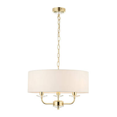 Endon Nixon 3 Light Ceiling Pendant Light