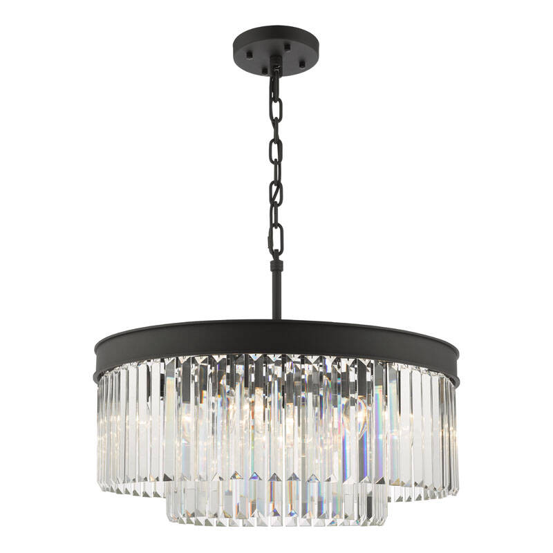 Image of Dar Celeus 8 Light Crystal Chandelier
