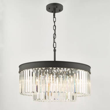 Image of Dar Celeus 8 Light Crystal Chandelier