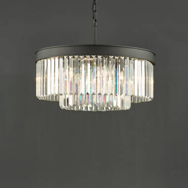 Image of Dar Celeus 8 Light Crystal Chandelier