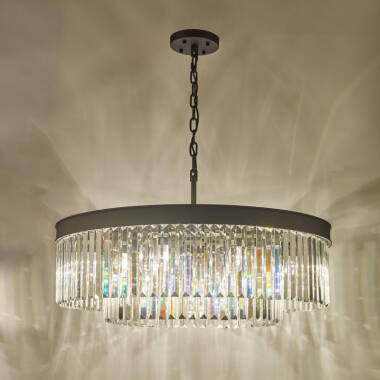 Image of Dar Celeus 8 Light Crystal Chandelier