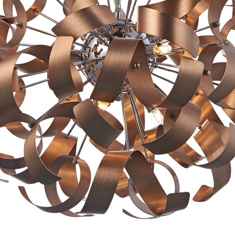 Image of Dar Rawley 9 Light Ceiling Pendant Light