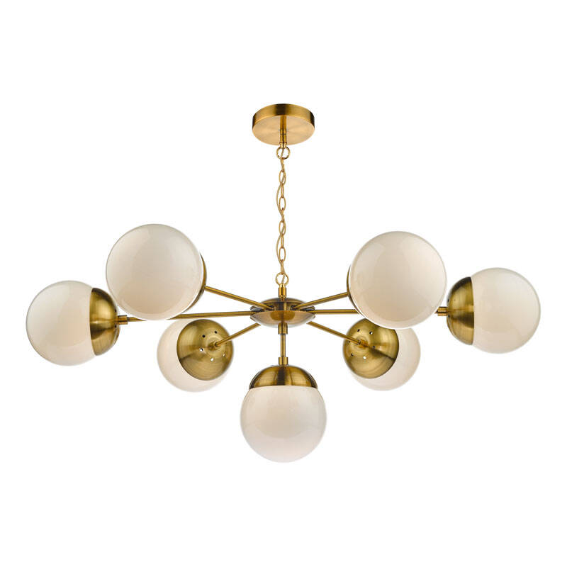 Image of Dar Bombazine 8 Arm Ceiling Pendant Light