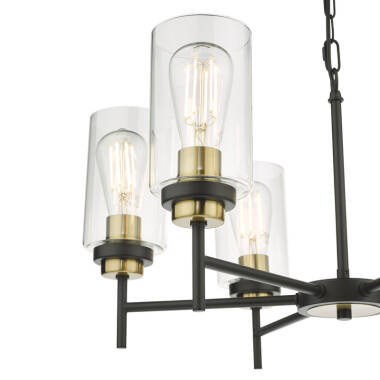 Image of Dar Abel 6 Arm Ceiling Pendant Light