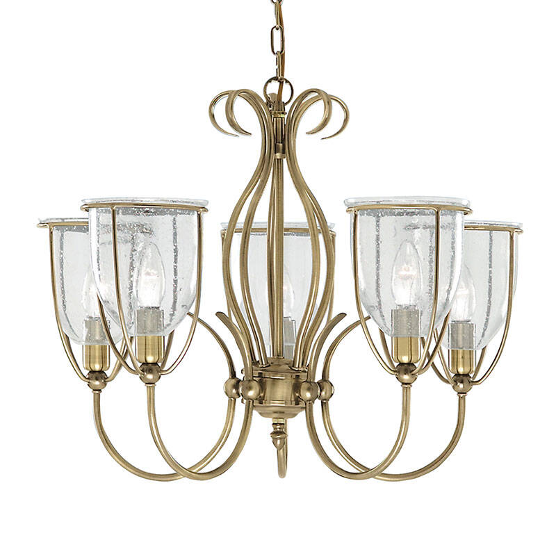 Image of Searchlight Silhouette 5 Light Chandelier