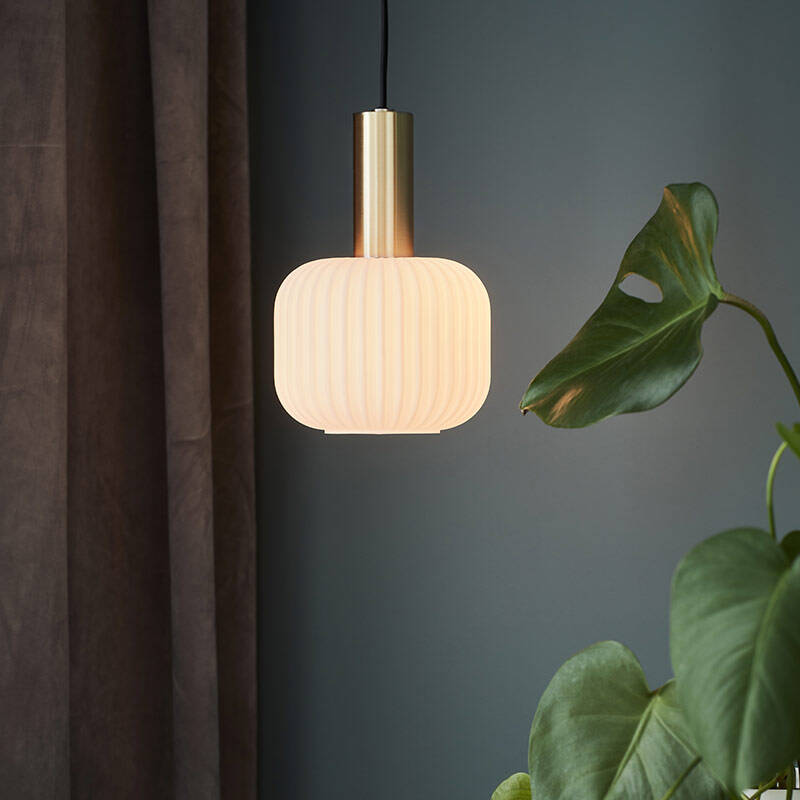 Image of Sober Glass Ceiling Pendant Light with Plug