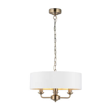 Image of Endon Highclere 3 Arm Ceiling Pendant Light