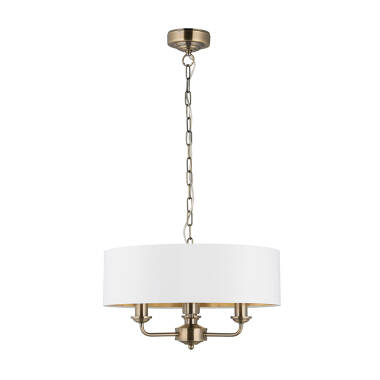 Image of Endon Highclere 3 Arm Ceiling Pendant Light