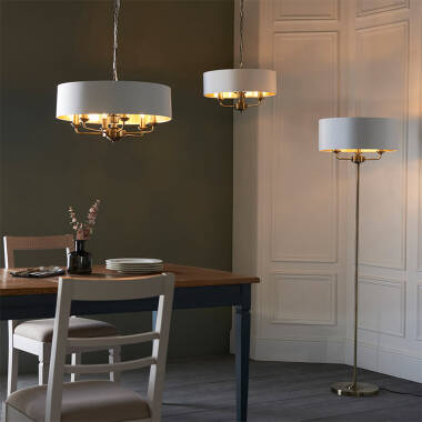 Image of Endon Highclere 3 Arm Ceiling Pendant Light