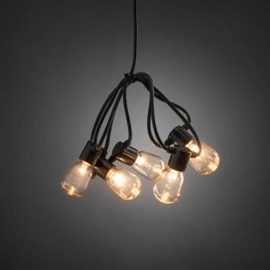 Konstsmide 9.75M Amber LED Oval Festoon Lights