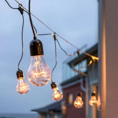 Konstsmide 9.5M Amber LED GLS Hanging Festoon Lights