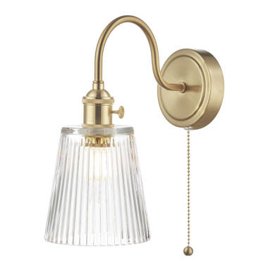 Dar Hadano Ribbed Glass Wall Light
