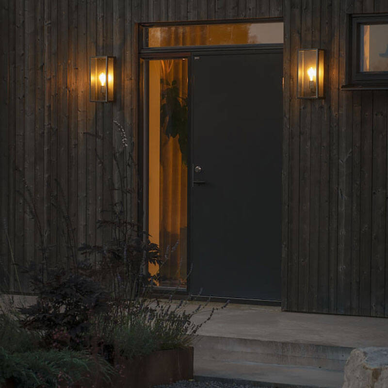 Image of Konstsmide Carpi Grande Half Lantern Outdoor Wall Light