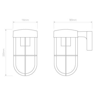 Image of Astro Cabin Outdoor Hanging Lantern Wall Light
