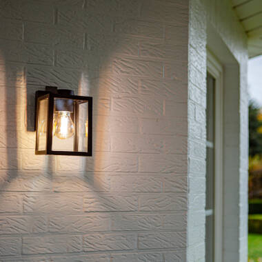 Image of Lutec Shiva Outdoor Hanging Lantern Wall Light