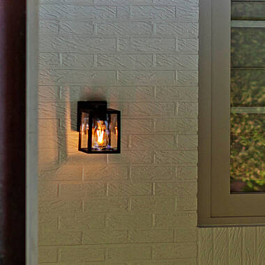 Image of Lutec Shiva Outdoor Hanging Lantern Wall Light