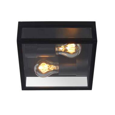 Lucide Dukan 2 Light Half Lantern Outdoor Flush Light