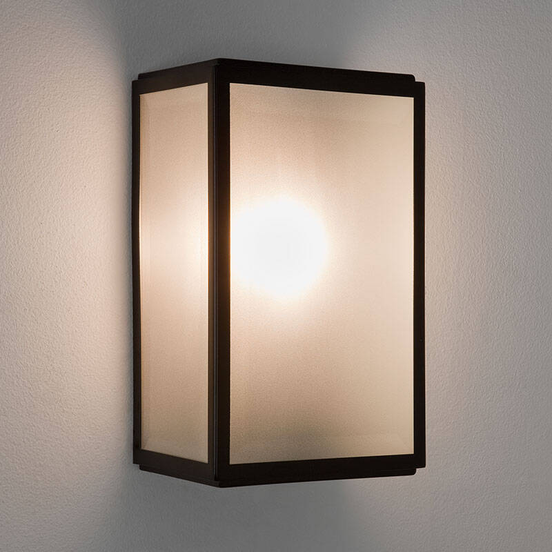 Image of Astro Homefield Half Lantern Outdoor Wall Light with Microwave Sensor