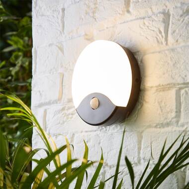 Image of Coastal Taurus 15W CCT LED Round Outdoor Flush Wall Light with PIR Sensor