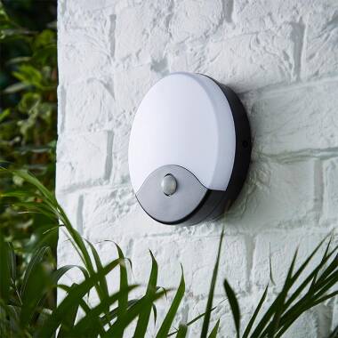 Image of Coastal Taurus 15W CCT LED Round Outdoor Flush Wall Light with PIR Sensor
