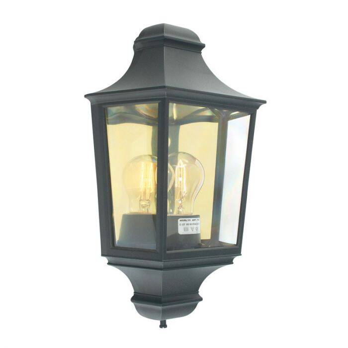 Image of Norlys Turin Outdoor Half Lantern Outdoor Wall Light