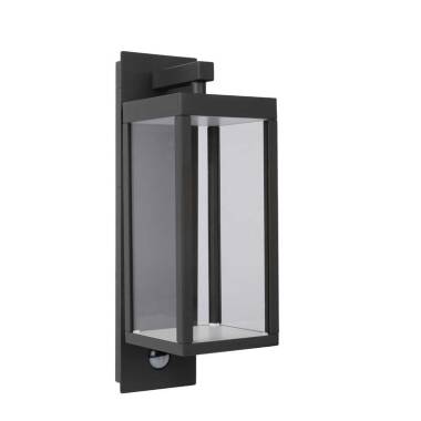 Image of Lucide Clairette LED Outdoor Hanging Lantern Wall Light with PIR Sensor