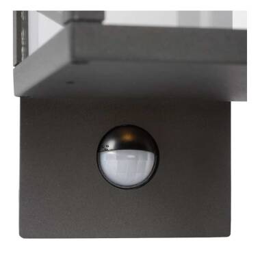 Image of Lucide Clairette LED Outdoor Hanging Lantern Wall Light with PIR Sensor
