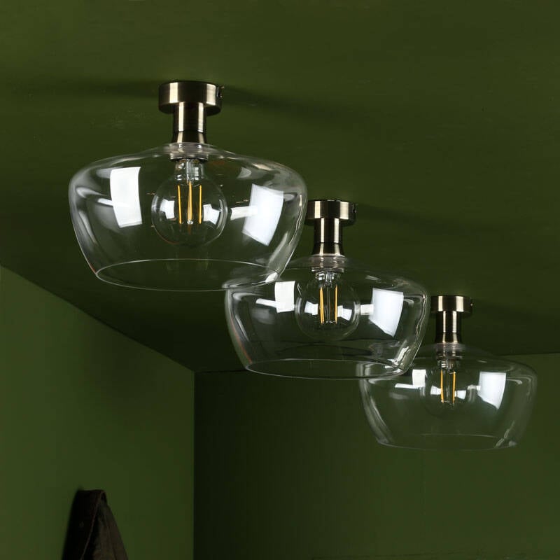 Image of Dar Fidella Glass Ceiling Pendant Shade