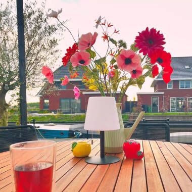 Image of Lucide Rio USB Rechargeable RGBW LED Outdoor Table Lamp