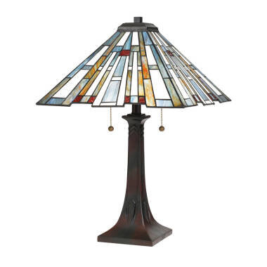 Quoizel Maybeck 2 Light Tiffany Style Table Lamp