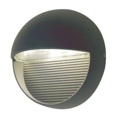 Image of Lutec Radius Round LED Outdoor Flush Wall Light
