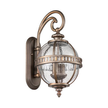 Image of Kichler Halleron 2 Light Outdoor Hanging Lantern Wall Light
