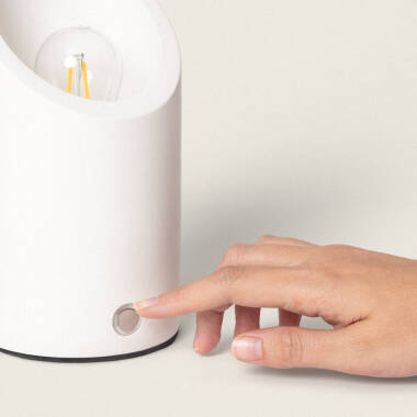 Image of Edit Arlo USB Rechargeable Plaster Uplighter Floor Lamp