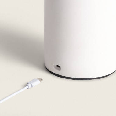 Image of Edit Arlo USB Rechargeable Plaster Uplighter Floor Lamp