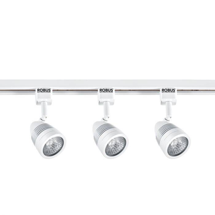 Image of Robus 1 Circuit Acorn GU10 Track Spotlight Kit - 3 Lights