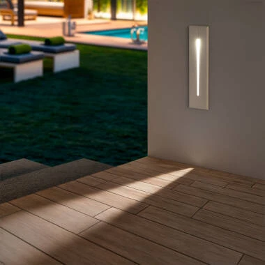 Image of Edit Wabi 3W Rectangular Linear LED Recessed Outdoor Wall Light