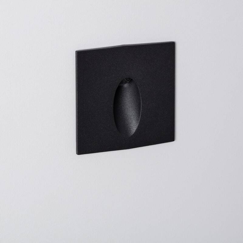 Image of Edit Wabi 3W Square Oval LED Recessed Outdoor Wall Light