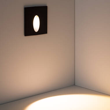 Image of Edit Wabi 3W Square Oval LED Recessed Outdoor Wall Light